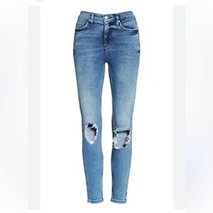Free People Busted Denim Distressed Skinny Jean‎